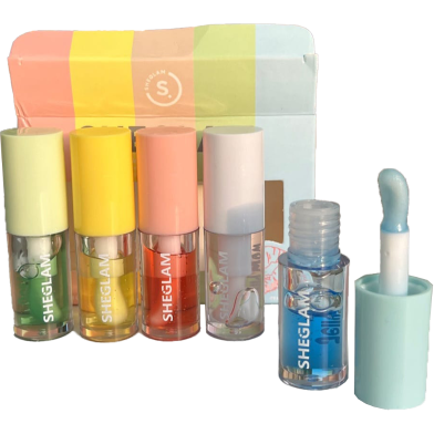 Picture of Sheglam Jelly Wow Hydrating Lip Oil Moisturizing Plumping Lip Gloss 5pcs Set new(Glow N Touch Beauty)