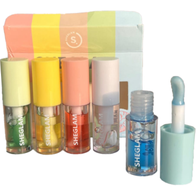 Picture of Sheglam Jelly Wow Hydrating Lip Oil Moisturizing Plumping Lip Gloss 5pcs Set new(Glow N Touch Beauty)