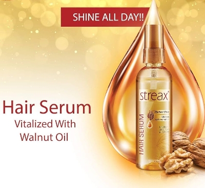 Picture of Streax Hair Serum Vitalized with Walnut Oil 90ml / 45ml new