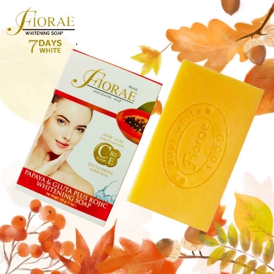 Picture of Fiorae Papaya Gulta Plus Kojij Skin Care Soap - 165 Gram (Thailand) new