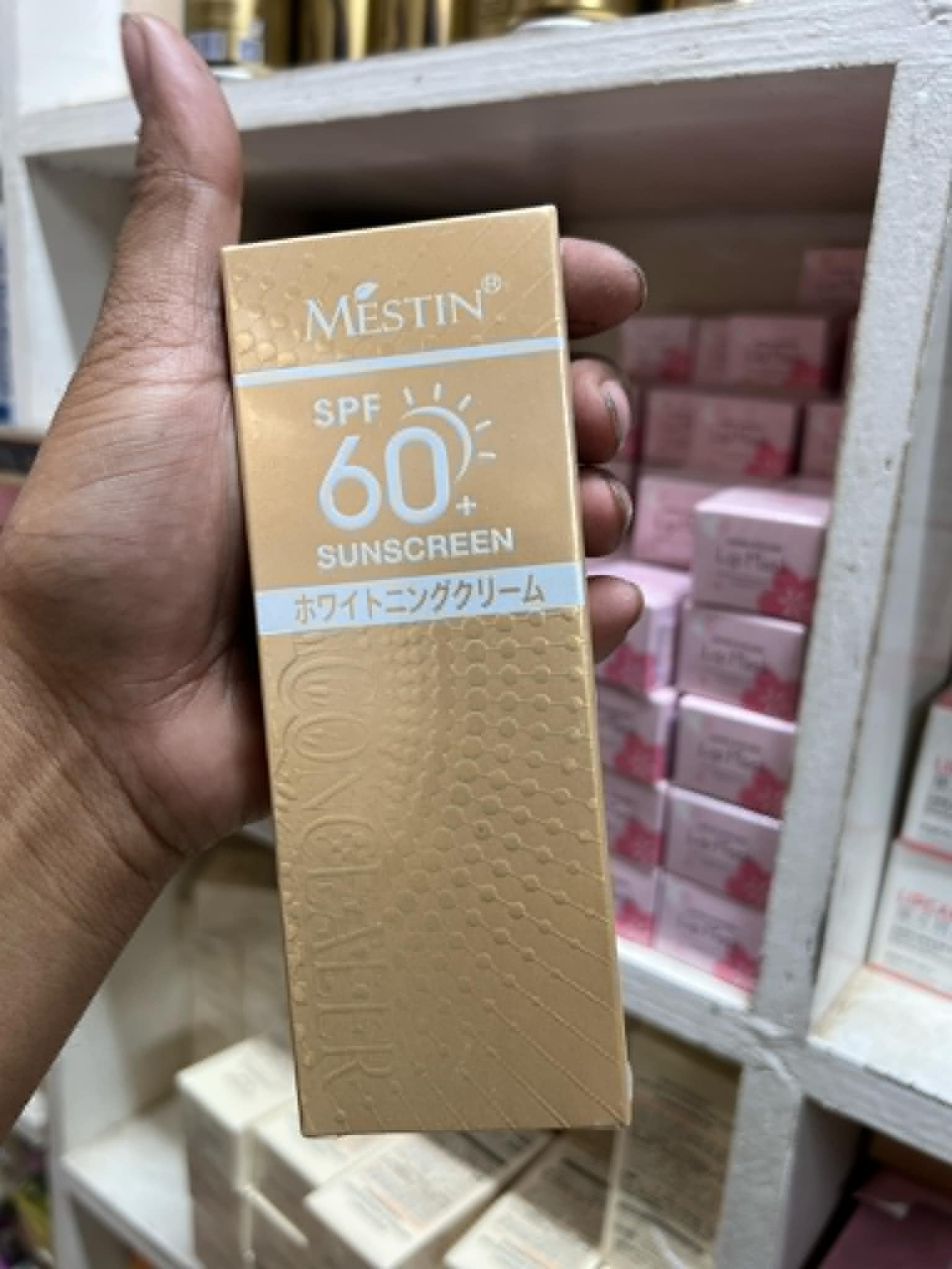 Picture of MESTIN sunscreen SPF 60 SUPER SUNSCREEN POWERFRICTION RESISTONTLIGHT FEXTURE new