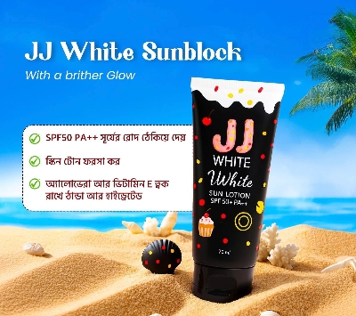 Picture of JJ White VWhite Sun Lotion High Protection SPF50 PA++ for Sensitive Skin Whitening Moisturizing Body Lotion Pack of 3 236 Fl. Oz NEW