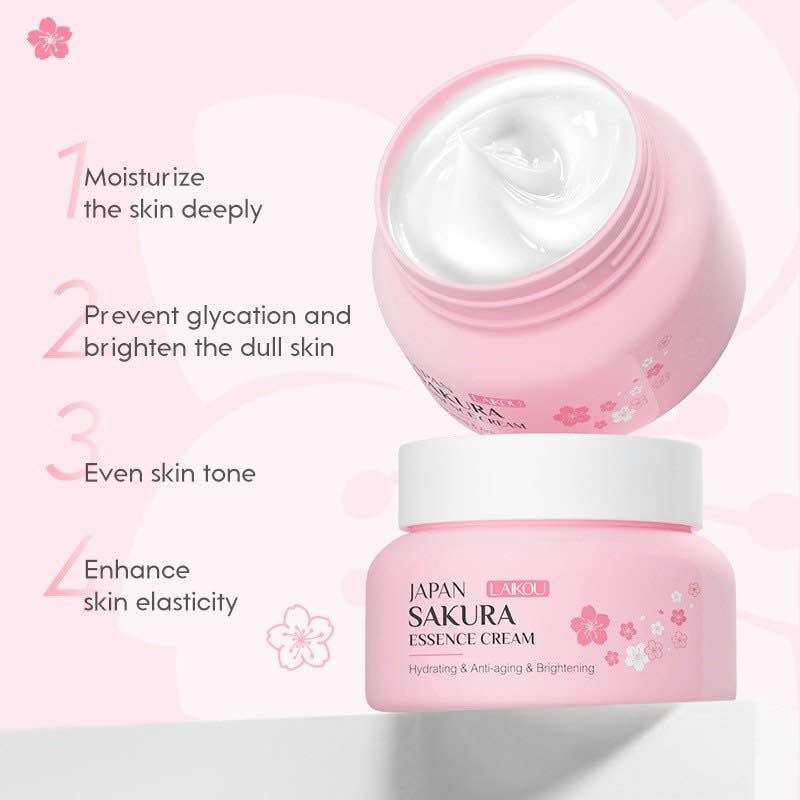 Picture of Laikou Japan Sakura Essence Face Cream - Anti-Aging Serum, Moisturizing, Cherry Blossom-60gm NEW