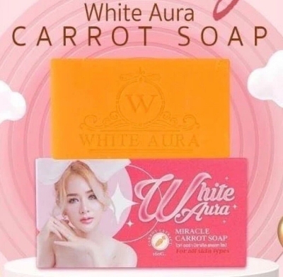 Picture of White Aura Miracle Carrot Soap Revealing Radiant Skin Dark Spots Skin White Clear 160g (Thailand) new