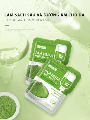 Picture of LAIKOU 5pcs Matcha Mud Face Mask Anti Wrinkle Night Facial Packs Skin Clean Dark Circle Moisturize Anti-Aging Skin Care