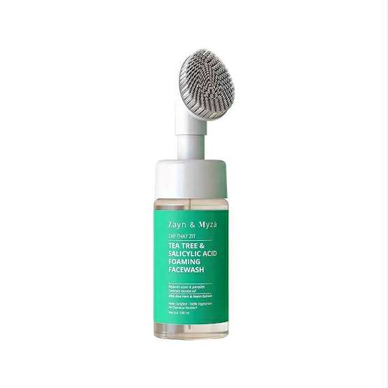Picture of ZM Zayn & Myza Tea Tree & Salicylic Acid Foaming Face Wash | With Aloe Vera & Neem Extracts | Built-in Brush For Deep Cleansing | Anti Acne Face... neew