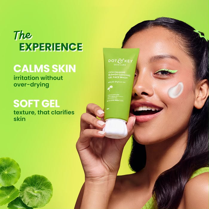 Picture of Dot & Key Cica Face Wash For Acne Prone Skin, 2% Salicylic Acid Face Wash With Green Tea-100 Ml new