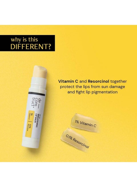 Picture of Deconstruct Brightening Lip Balm with SPF 30 | For Dark, Pigmented, Dry, Flaky Lips | Brightens Pigmented Lips | Vitamin C for Dark Lips | SPF 30 for Sun Damage - (4 gm) (seal open box) new