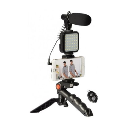Picture of AY-49 Video Making Tripod Kit with Mic (Black)