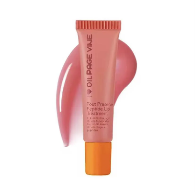 Picture of PAGE VINE Peptide Lip Gloss Butter Lip Balm Liquid Nourishing Lip Gloss Moisturizer Lip Plumping Hydrating Lip Gloss Cosmetics