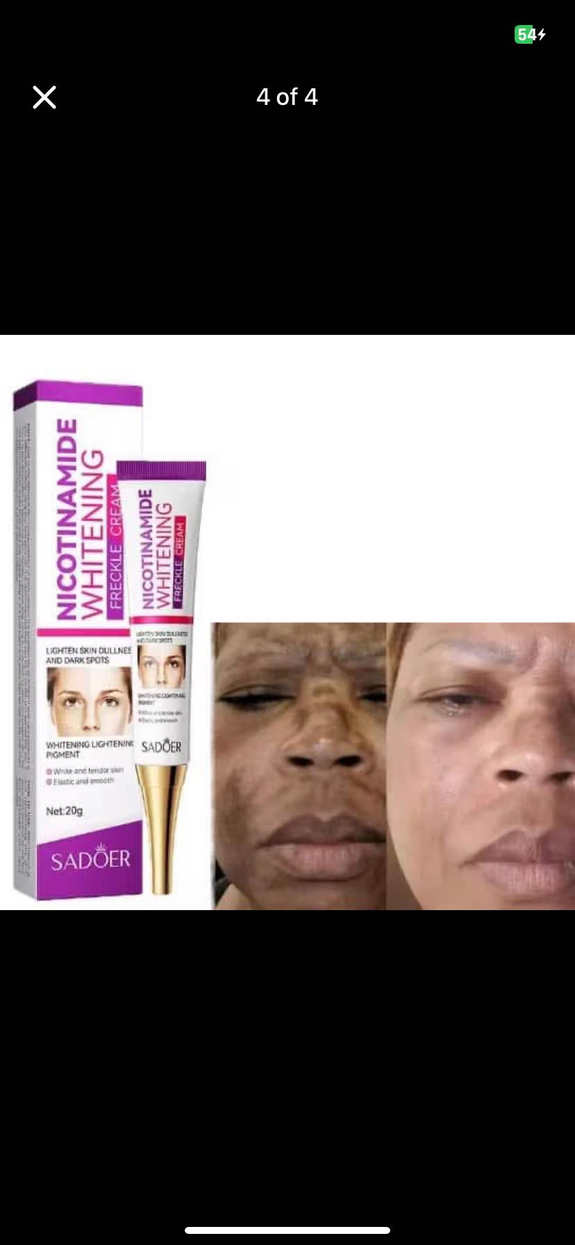 Picture of SADOER Niacinamide Whitening Freckle Cream Effectively Removes Melasma Lightens Black Spots Acne Marks Brightens Skin Care-20gm