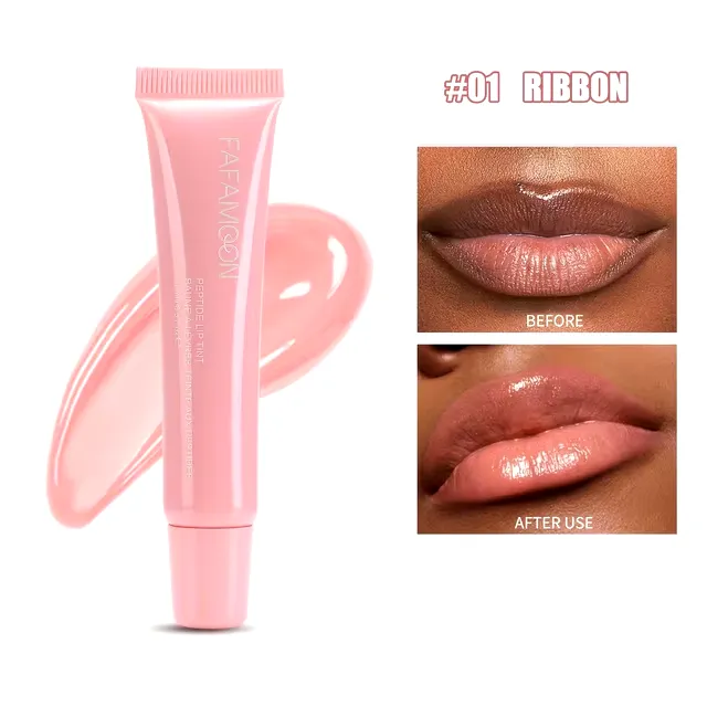 Picture of Glossy Lip Balm Moisturizing Hydrating Lightening Lip Lines Fruity Makeup Liquid Tinted Lip Balm Cosmetics Lip Care