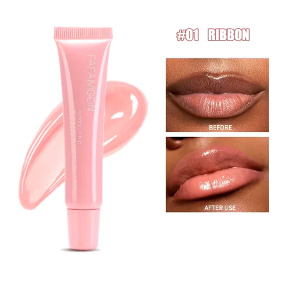 Picture of Glossy Lip Balm Moisturizing Hydrating Lightening Lip Lines Fruity Makeup Liquid Tinted Lip Balm Cosmetics Lip Care