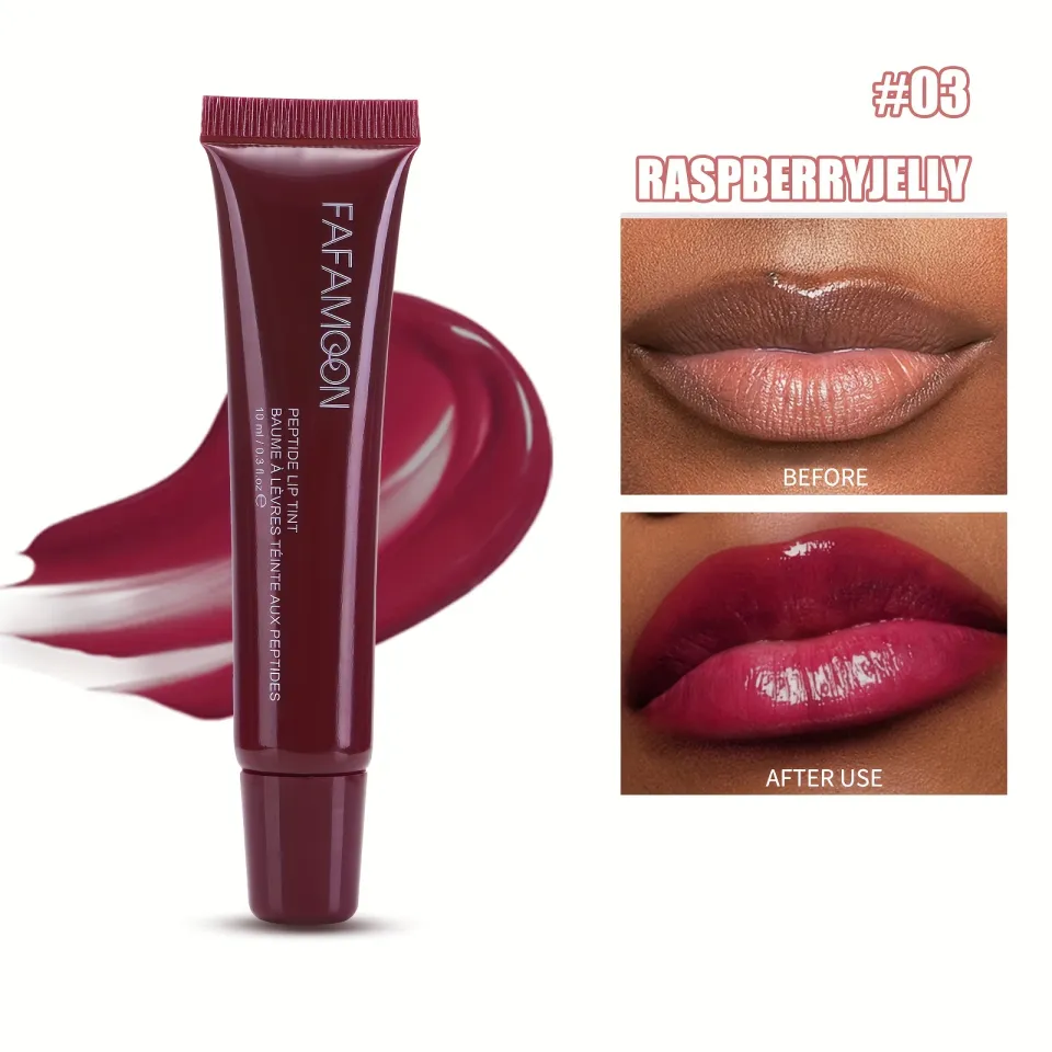 Picture of Glossy Lip Balm Moisturizing Hydrating Lightening Lip Lines Fruity Makeup Liquid Tinted Lip Balm Cosmetics Lip Care