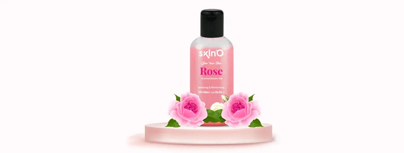 Picture of skinO Rose Scented Shower Gel - 220ml to all skin type