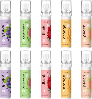 Picture of Oral Fresh Spray Mouth Freshener 6 Smell Fresh Breath Mouth Fruit Litchi Peach Grape Flavor Persistent Portable Oral Care