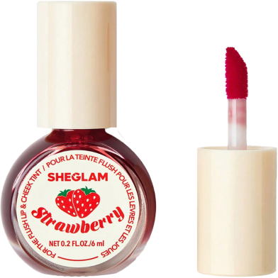Picture of SHEGLAM For The Flush Lip & Cheek Tint-Fruit Punch Long-Lasting Matte Finish Lip Tint Easy-To-Use Lightweight Blush Moisturizing Lip Stain Liquid Lipstick Pink Liquid Lipstick (made in china)