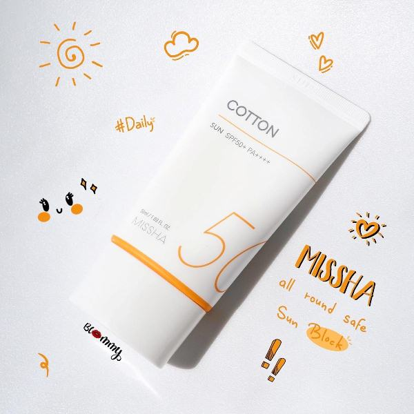 Picture of Missha All Around Safe Block Cotton Sun SPF 50+ – 50ml Oil-Free Sunscreen