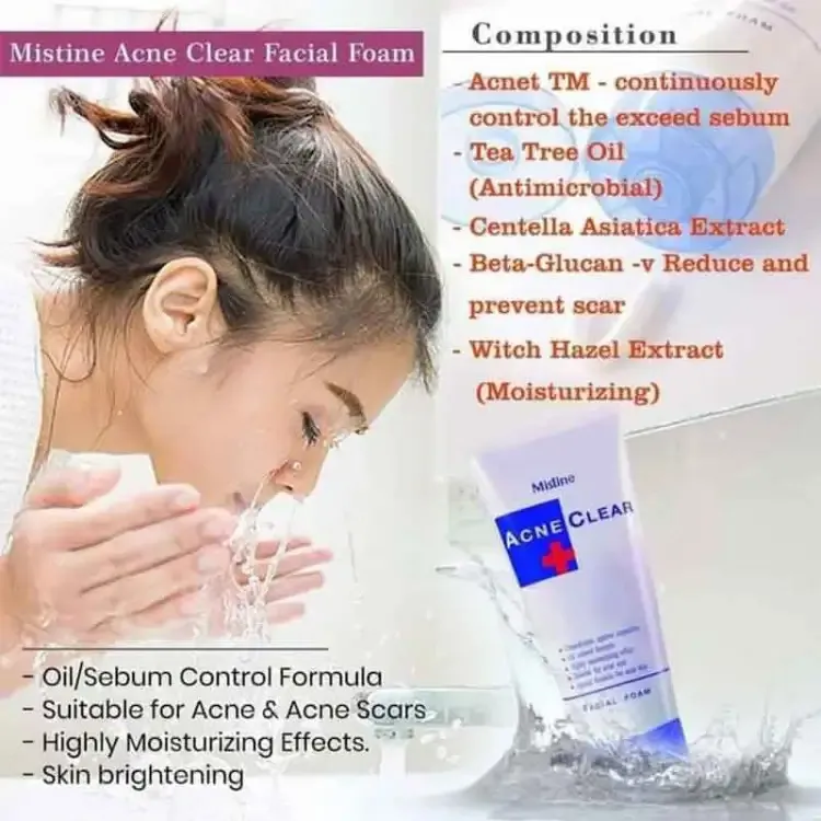 Picture of Mistine Acne Clear Face Wash Facial Foam 85 gm