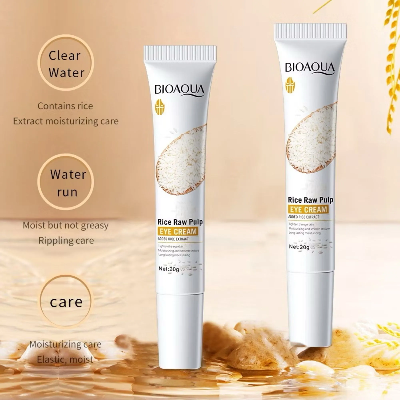 Picture of BIOAQUA Rice Raw Pulp Eye Cream Moisturizing Hydrating Skin Rejuvenation Eye Cream 20g