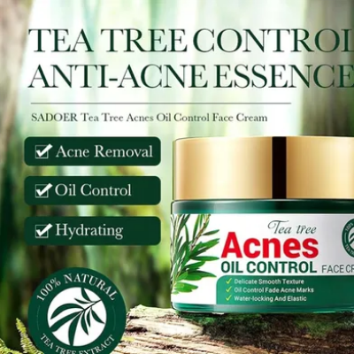 Picture of Sadoer Facial Cream Acne Care Moisturizing Tea Tree Oil Acne Pimple Scar Removal Anti Acne for Face Skin Care - 50 gm