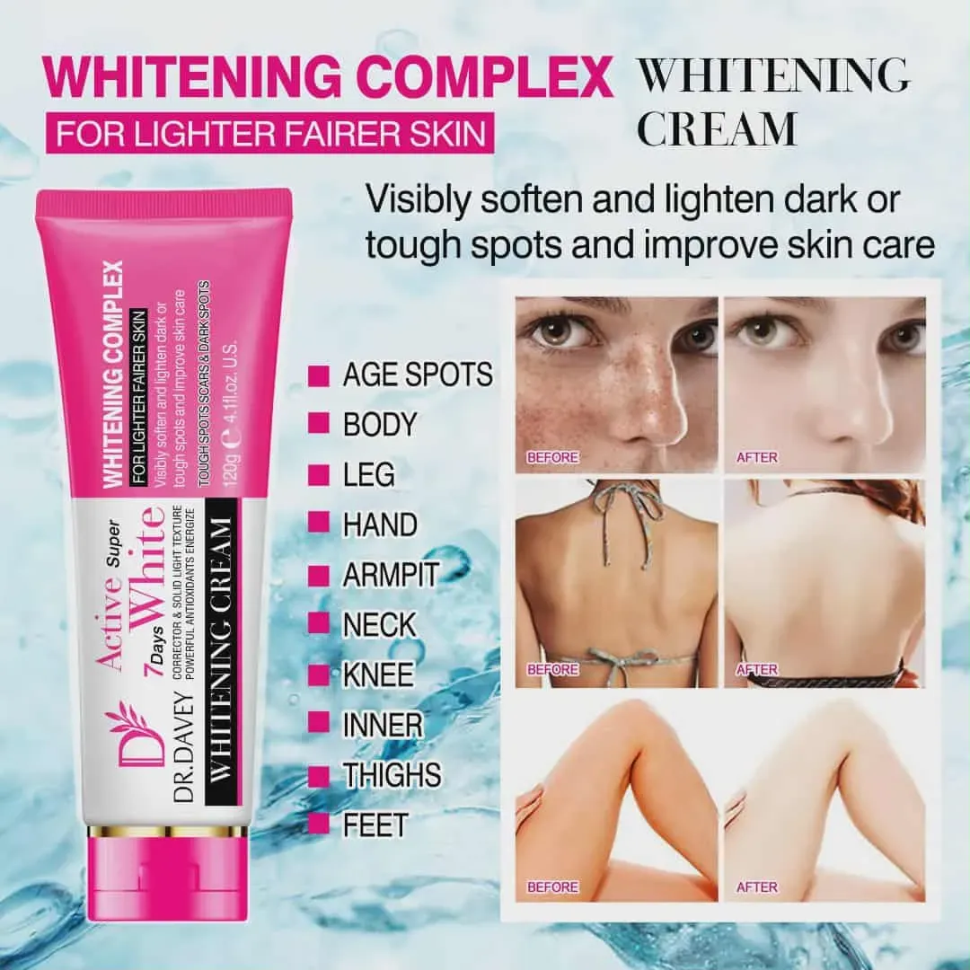 Picture of DR.DAVEY Active Super Whitening Cream Skin Lightening Cream for Dark Skin Brightening & Moisturizes for Body Face