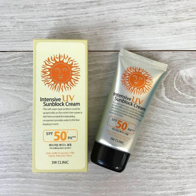 Picture of 3W Clinic Intensive UV Sunblock Cream SPF50 PA+++ 70ml