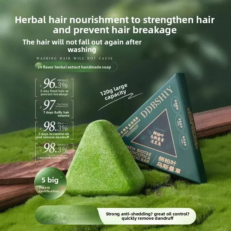 Picture of Seven Nature Green Soap Shampoo Bar – Reduces Hair Fall & Strengthens Hair