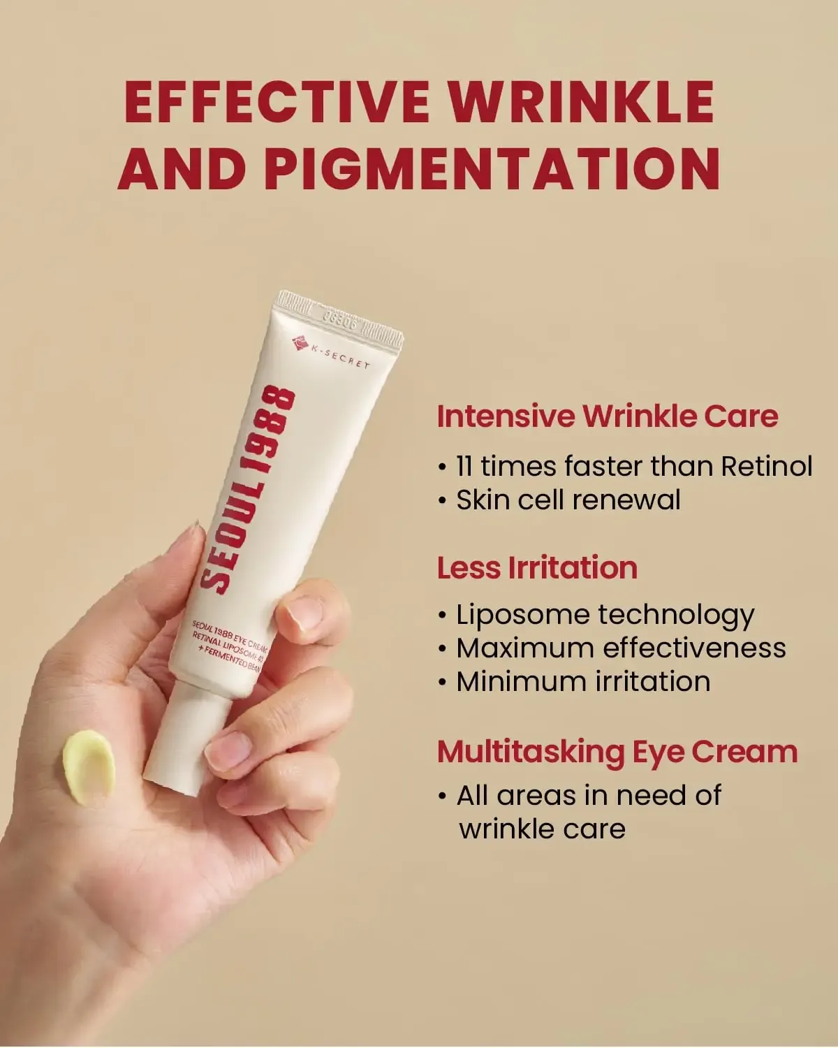 Picture of KSECRET SEOUL 1988 EYE CREAM : RETINAL LIPOSOME 4% + FERMENTED BEAN 30ML