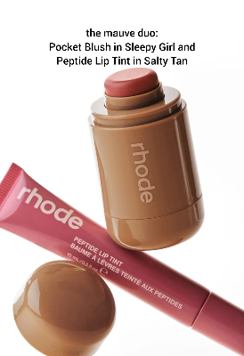 Picture of Rhode Sleepy Girl +Salty Tan Pocket Blush + Peptide Lip Tint Combo
