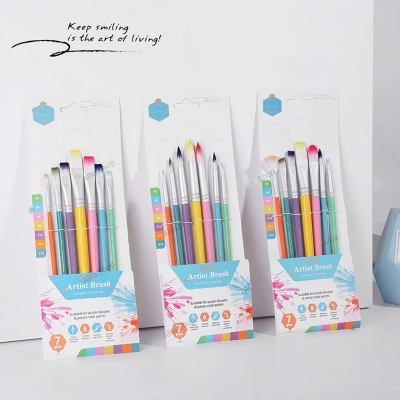 Picture of Keep Smiling Nylon Hair Artist Brush 7pcs Set