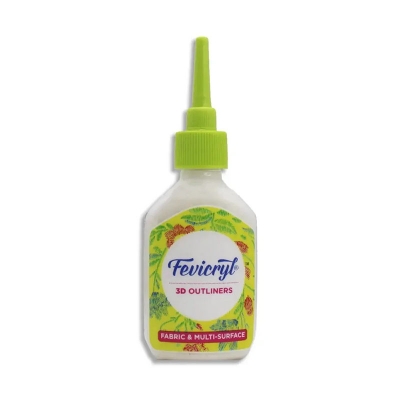 Picture of Fevicryl 3D  Fabric and Multisurface Outliners 20ml - Metallic Silver