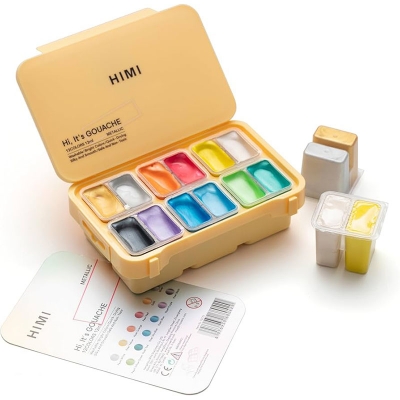 Picture of HIMI Metallic Gouache Paint Set Jelly Cup (12g) - 12 Colors