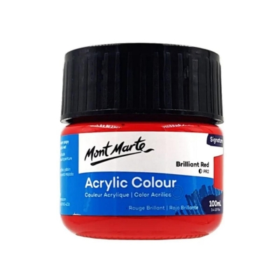 Picture of Mont Marte Acrylic Colour Paint Signature 100ml - Brilliant Red