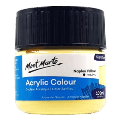 Picture of Mont Marte Acrylic Colour Paint 100ml - Naples Yellow