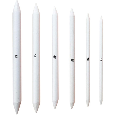 Picture of 6 PCS Blending Stumps and Tortillions, Sketch Drawing Tools, Paper Art Blenders for Student Sketch Drawing