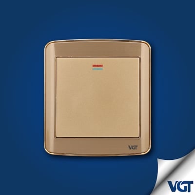 Picture of VGTEC  1 gang 1 way switch (Golden series) 
