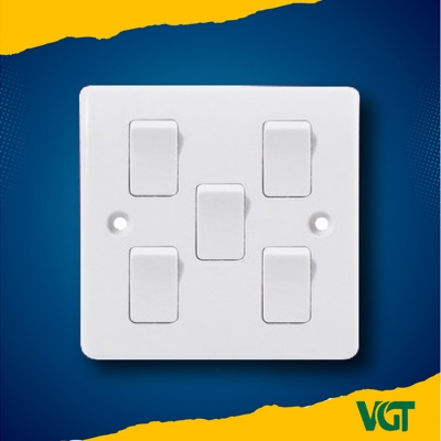 Picture of ZAK  5 Gang 1 way switch (Classic-V series)
