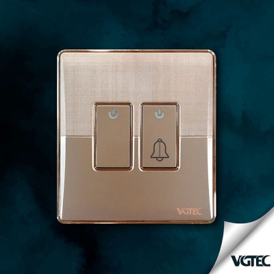 Picture of VGTEC  Door bell with 1 gang switch (Platinum series)