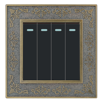 Picture of VGTEC  4 Gang 1 way switch (Decent series)