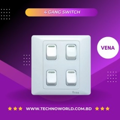 Picture of Vena 4 gang 1 way switch (SL series)