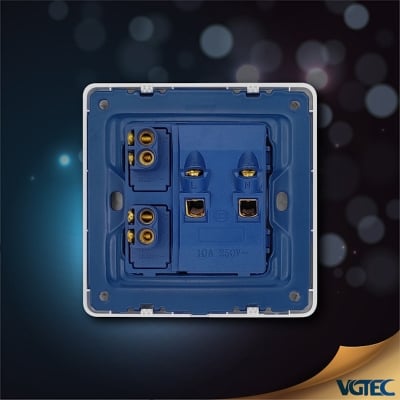 Picture of VGTEC  Double 2 pin  socket with switch (Cute series)