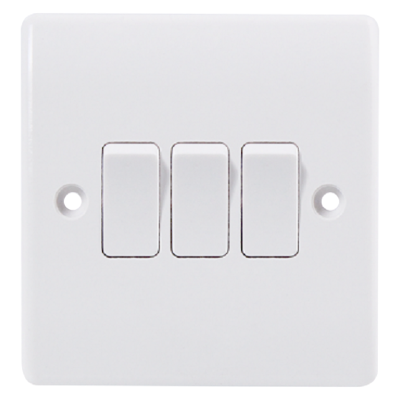 Picture of ZAK  3 Gang 1 way switch (Classic-V series)