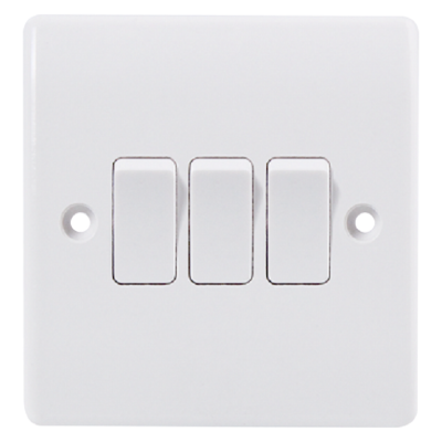 Picture of ZAK  3 Gang 1 way switch (Classic-V series)