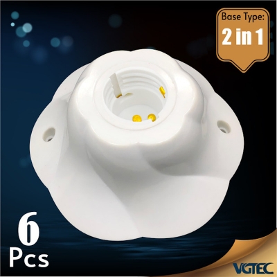 Picture of VGTEC Bakelite batten holder (Lotus series)-2 in 1
