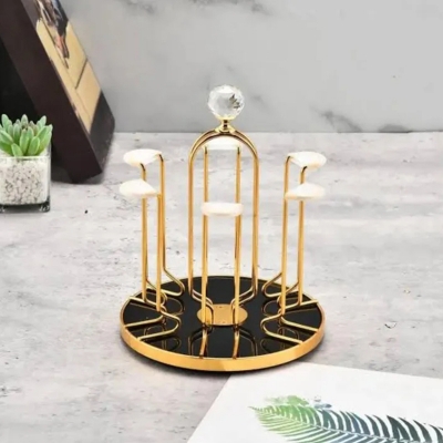 Picture of Cup Rack Kitchen Bar 6 Mug Hooks Mug Holder for Carafes Teacups Coffee Mugs