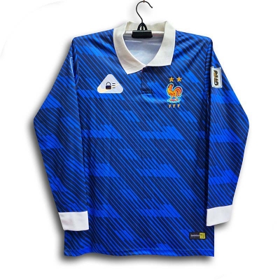 Picture of France World Cup Jersey 2026 Thai Premium Football Jersey For Men - Long Sleeve Collar polo Jersey - France Jersey 2026