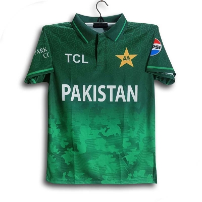 Picture of Pakistan Short Sleeve Premium Collar Polo Cricket Jersey For Men - Half Sleeve Polo - Pakistan Cricket Jersey 2026