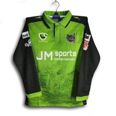 Picture of Sylhet Titans BPL Premium Cricket Jersey For Men - BPL Long Sleeve Collar Polo Jersey - Sylhet Jersey 2026