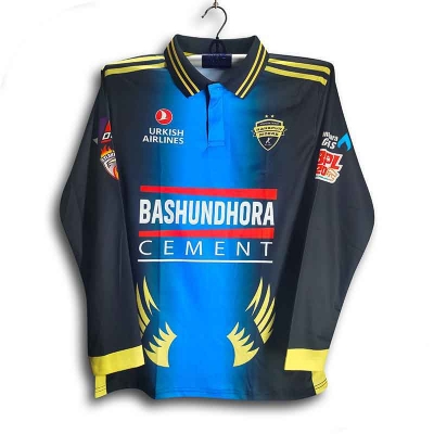 Picture of Rangpur Riders Premium BPL Cricket Jersey For Men - RR Long Sleeve Collar Polo BPL Jersey - Rangpur Jersey 2026